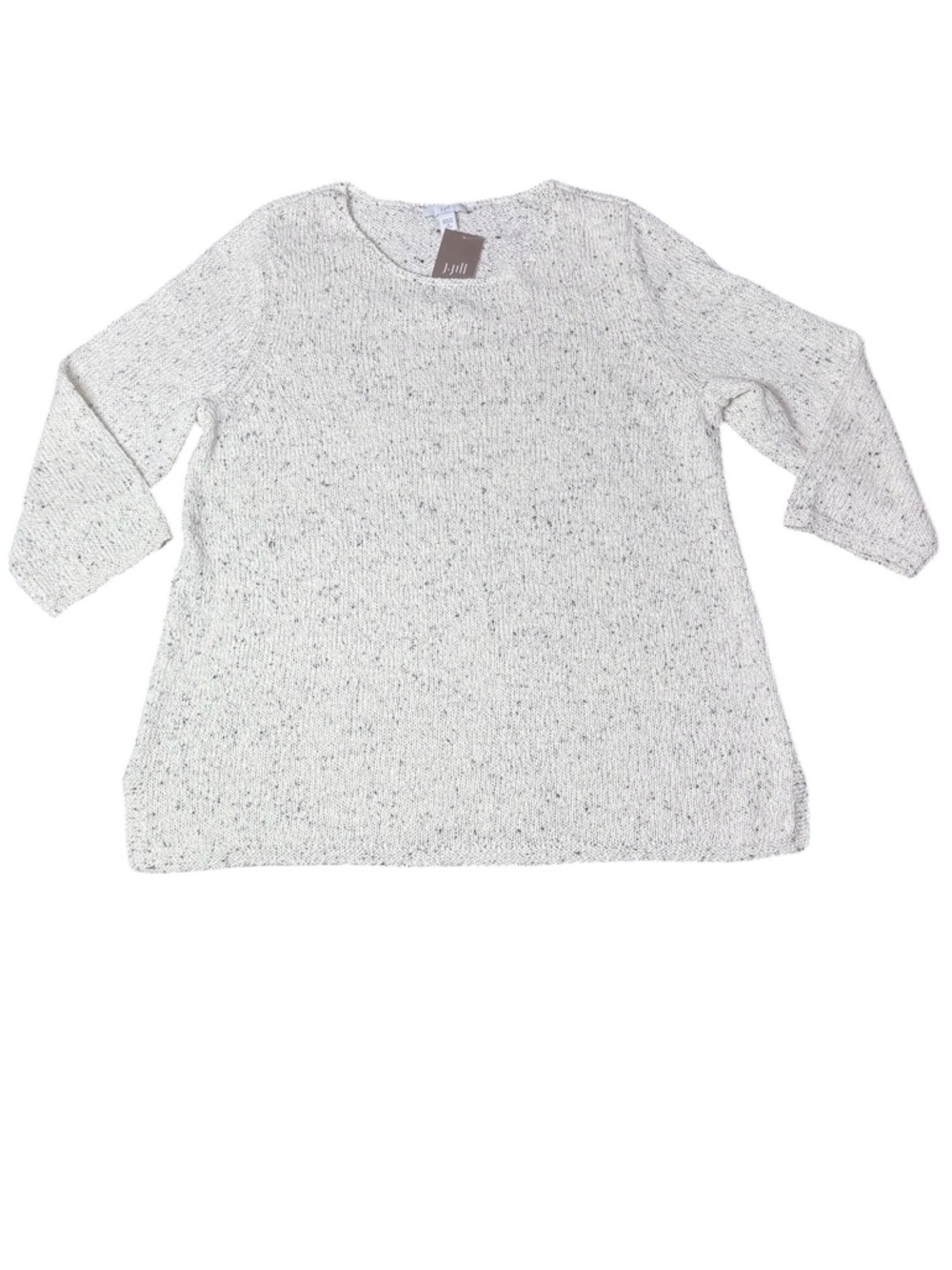 J. Jill Speckled Cream Knit Sweater